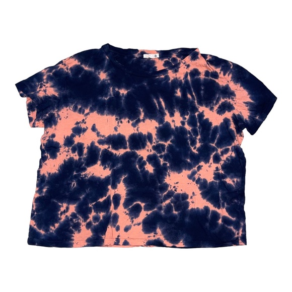 Sundry Woman’s Black & Coral Tie Dye T-Shirt Size 1 (Small) - Picture 1 of 5